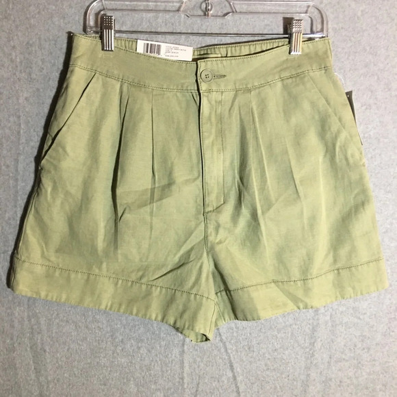 Womens NWT Joie Pleated Shorts Faded Cactus Contemporary Spring Summer Boho - Picture 1 of 6